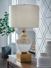 Luxury Living Gallery - Ashley Furniture - Tavisburg Lighting - Glass Table Lamp (1/CN) / Brown/White/Gold - L430894