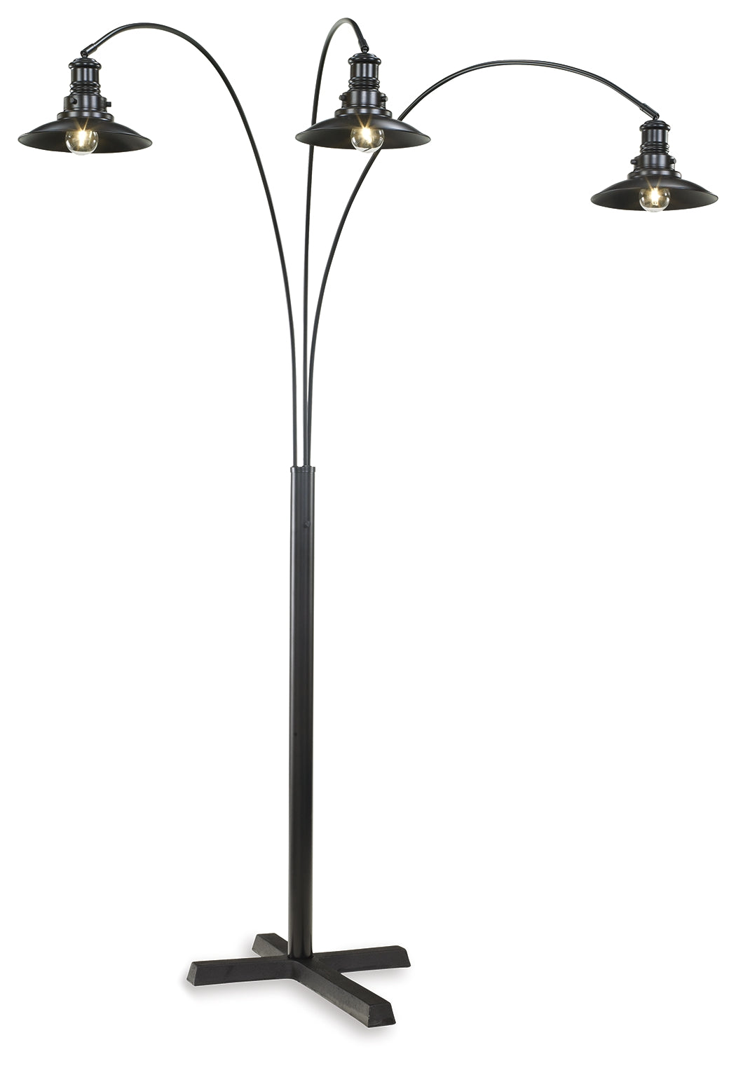 Luxury Living Gallery - Ashley Furniture - Sheriel Lighting - Metal Arc Lamp (1/CN) / Black - L725059