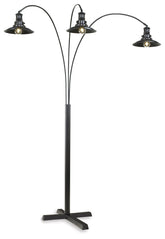 Luxury Living Gallery - Ashley Furniture - Sheriel Lighting - Metal Arc Lamp (1/CN) / Black - L725059
