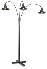 Luxury Living Gallery - Ashley Furniture - Sheriel Lighting - Metal Arc Lamp (1/CN) / Black - L725059