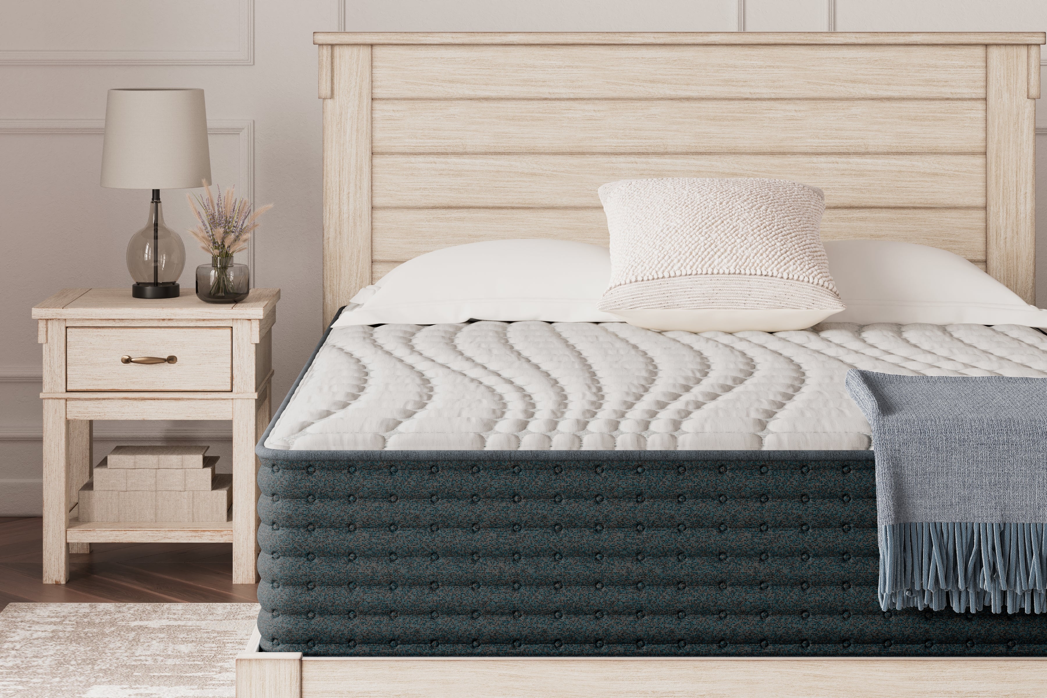Luxury Living Gallery - Ashley Furniture - Hybrid 1300 Mattresses - California King / White - M43651