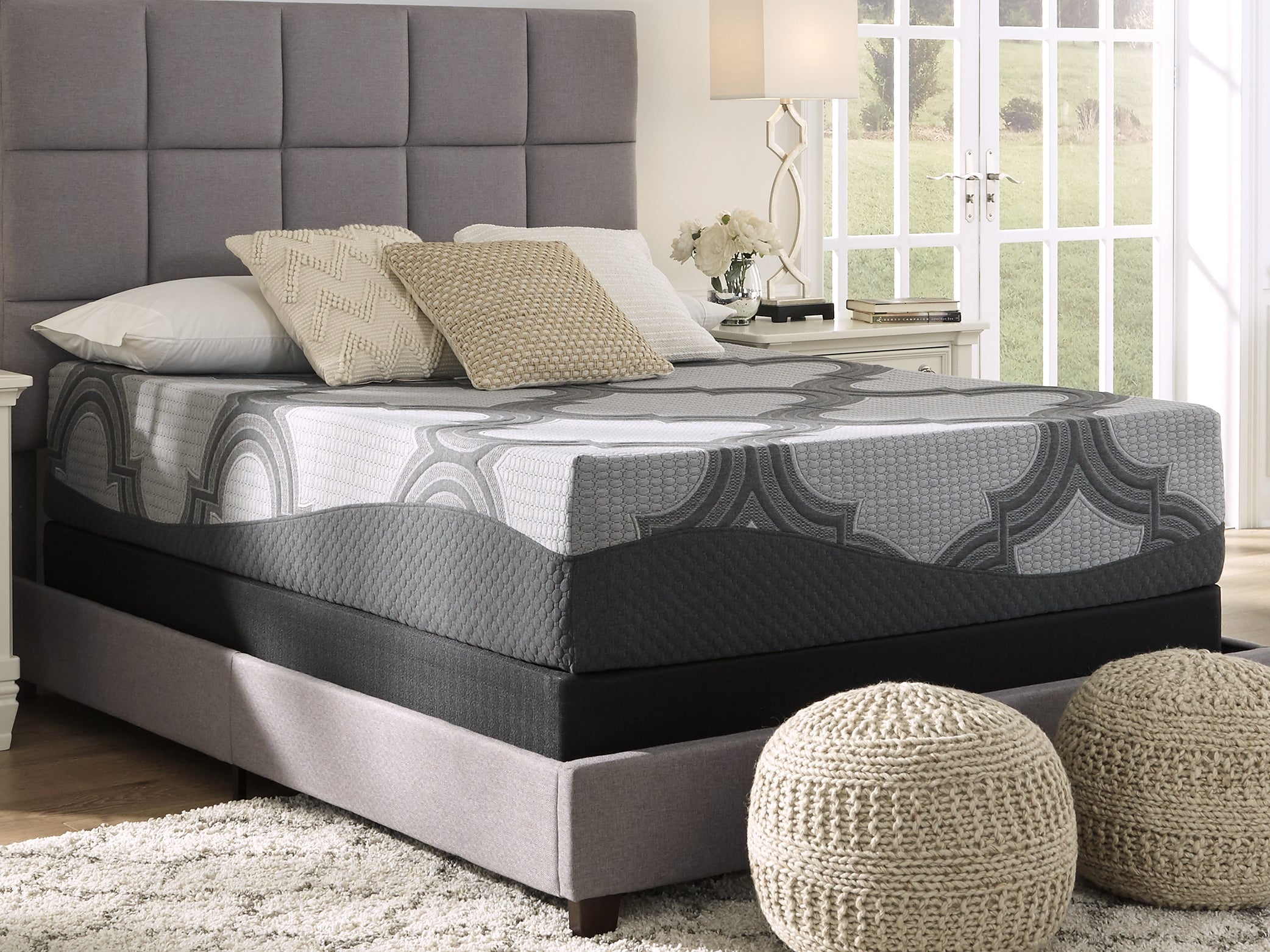 Luxury Living Gallery - Ashley Furniture - 1100 Series Mattresses - Twin / Gray - M52611