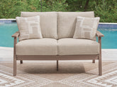 Luxury Living Gallery - Ashley Furniture - Grover Beach Outdoor - Loveseat w/Cushion - PCP422-835