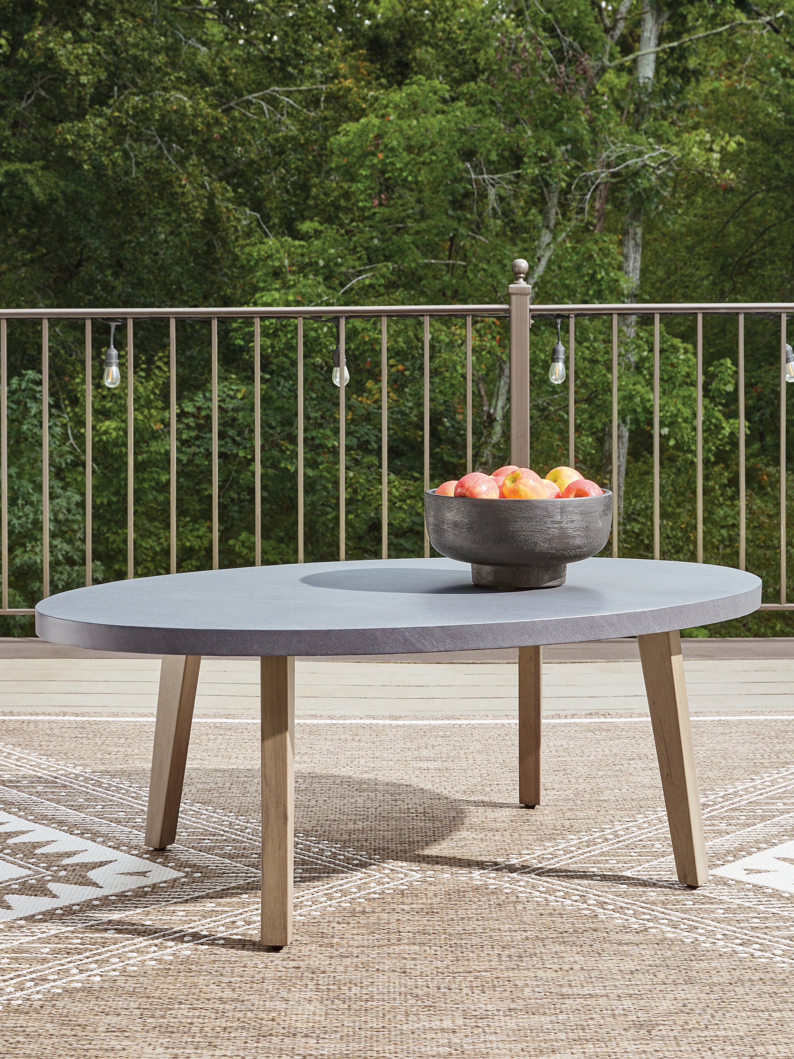 Luxury Living Gallery - Ashley Furniture - Harmony Headlands Outdoor - Oval Cocktail Table - PCP428-701