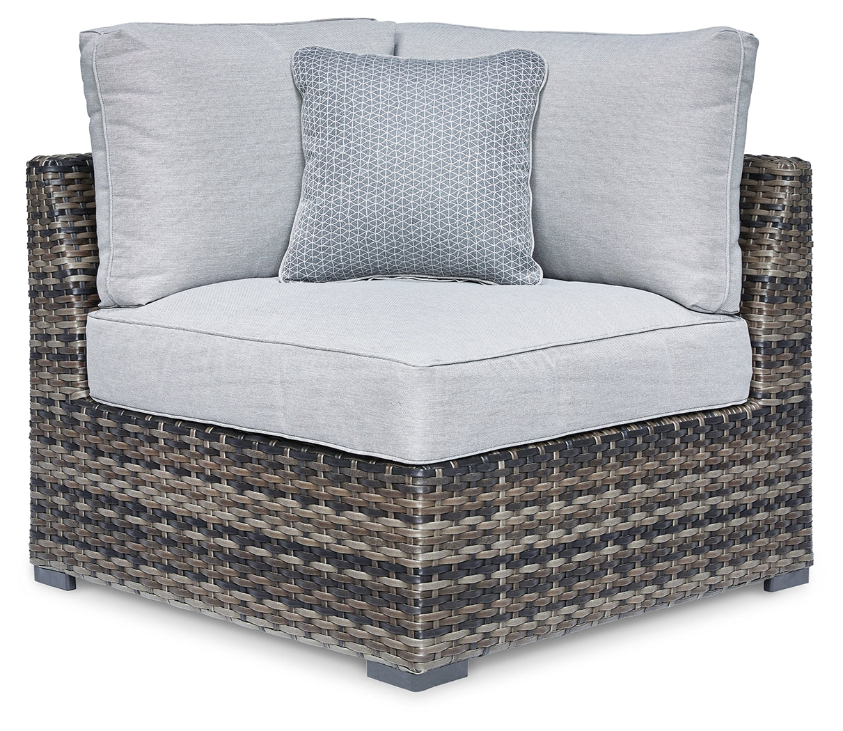 Luxury Living Gallery - Ashley Furniture - Harbor Court Outdoor - Armless Chair w/Cushion (Set of 2) / Gray - P459-846