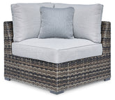 Luxury Living Gallery - Ashley Furniture - Harbor Court Outdoor - Armless Chair w/Cushion (Set of 2) / Gray - P459-846