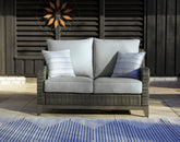 Luxury Living Gallery - Ashley Furniture - Elite Park Outdoor - Bench with Cushion / Gray - P518-600