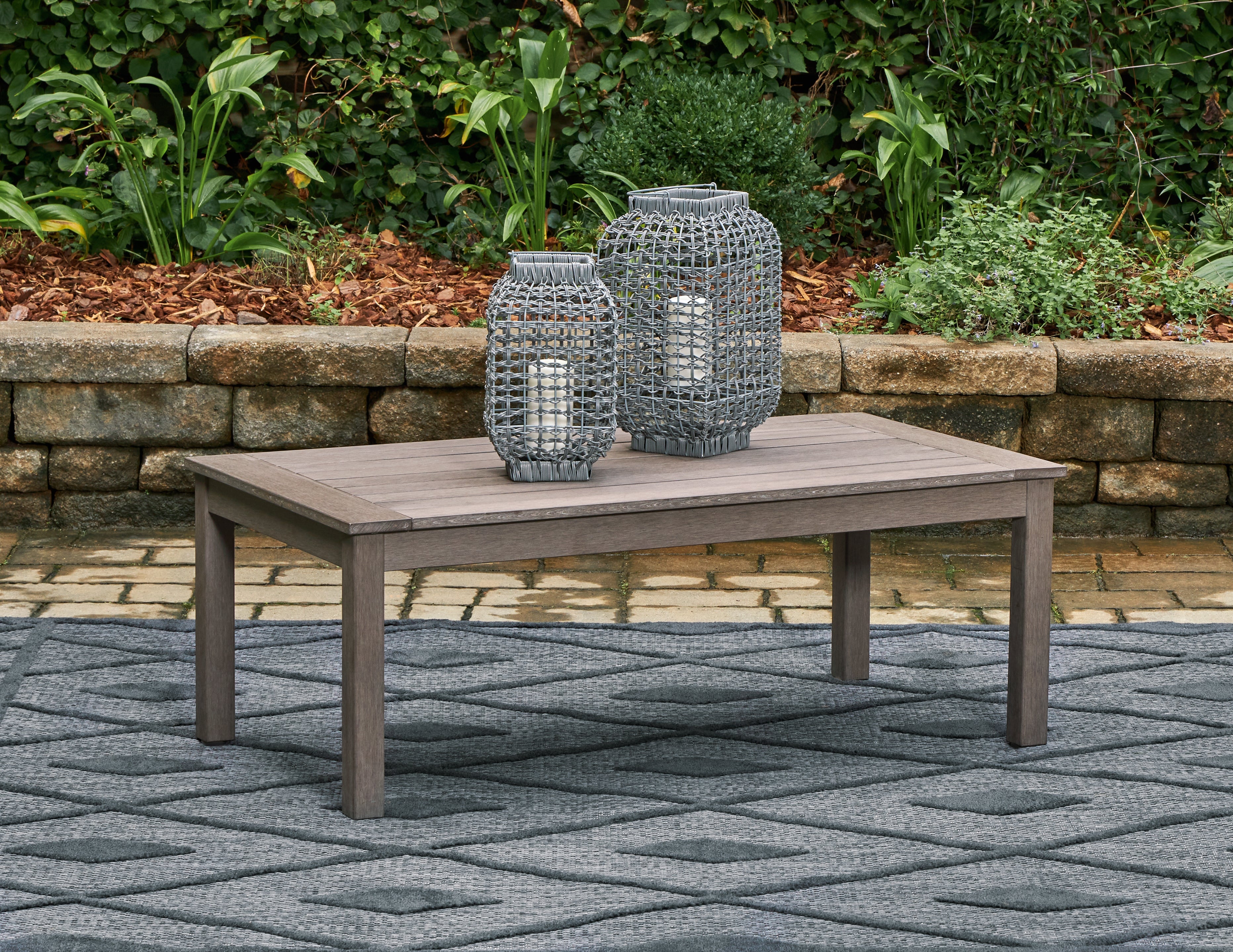 Luxury Living Gallery - Ashley Furniture - Hillside Barn Outdoor - Rectangular Cocktail Table / Brown - P564-701