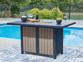 Luxury Living Gallery - Ashley Furniture - East Beach Outdoor - RECT Bar Table w/Fire Pit - PCP587-665