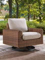Luxury Living Gallery - Ashley Furniture - Dolan Creek Outdoor - Swivel Lounge w/ Cushion - PCP610-821