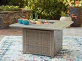 Luxury Living Gallery - Ashley Furniture - Cliff Trails Outdoor - Square Fire Pit Table / Beige - PCP690-772