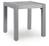 Luxury Living Gallery - Ashley Furniture - Hurley Park Outdoor - Square End Table / Gray - PCP695-702