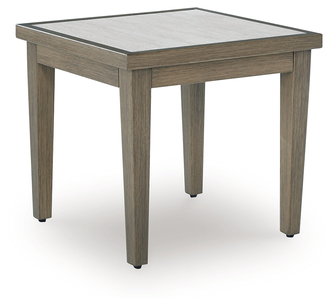 Luxury Living Gallery - Ashley Furniture - Rainier Ranch Outdoor - Round Fire Pit Table / Beige - P701-776