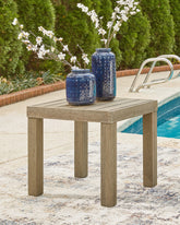 Luxury Living Gallery - Ashley Furniture - Silo Point Outdoor - Square End Table / Brown - P804-702