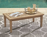 Luxury Living Gallery - Ashley Furniture - Gerianne Outdoor - Rectangular Cocktail Table / Grayish Brown - P805-701