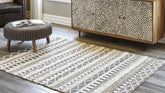 Luxury Living Gallery - Ashley Furniture - Karalee Rug - 5' x 7' Rug / Ivory/Brown - R404442