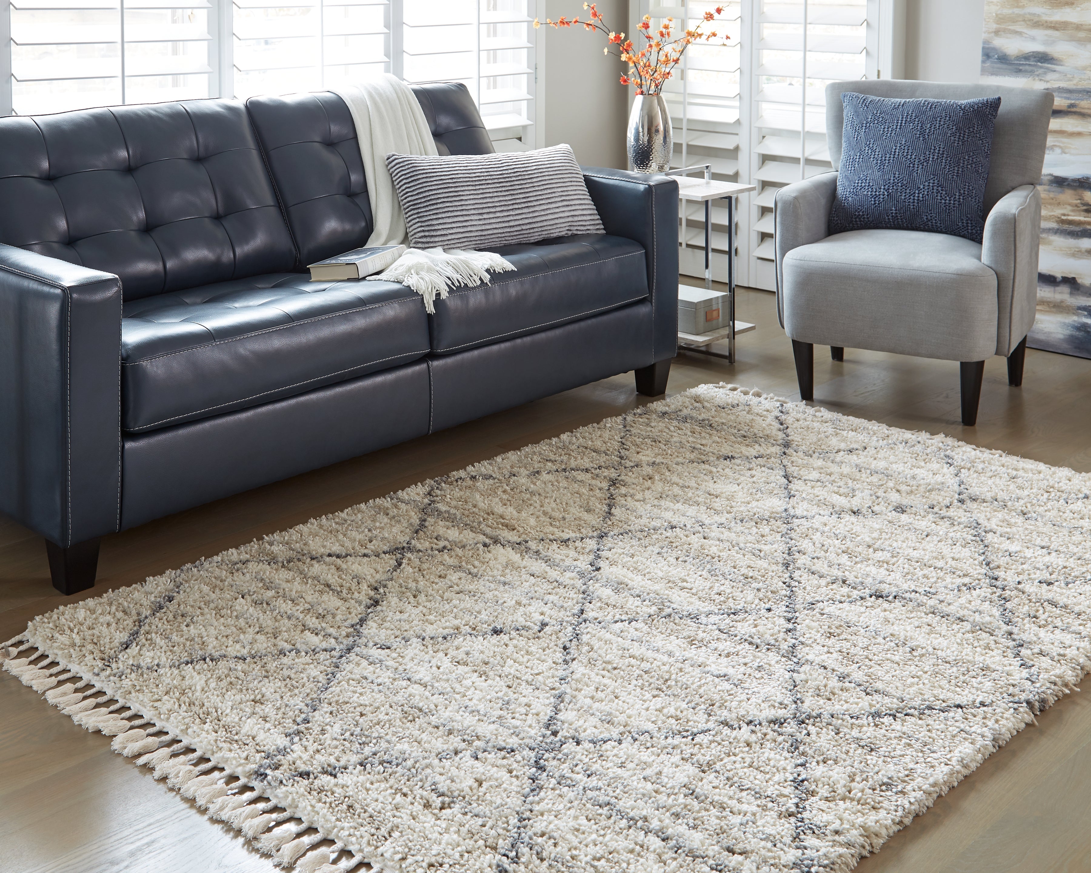 Luxury Living Gallery - Ashley Furniture - Abdalah Rug - 5' x 7' Rug / Beige/Gray - R404622