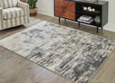 Luxury Living Gallery - Ashley Furniture - Gerdie Rug - 7'10" x 10' Rug / Cream/Gray - R404991