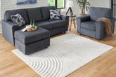Luxury Living Gallery - Ashley Furniture - Lambworth Rug - 5'3" x 7' Rug / Gray/Cream - R405342