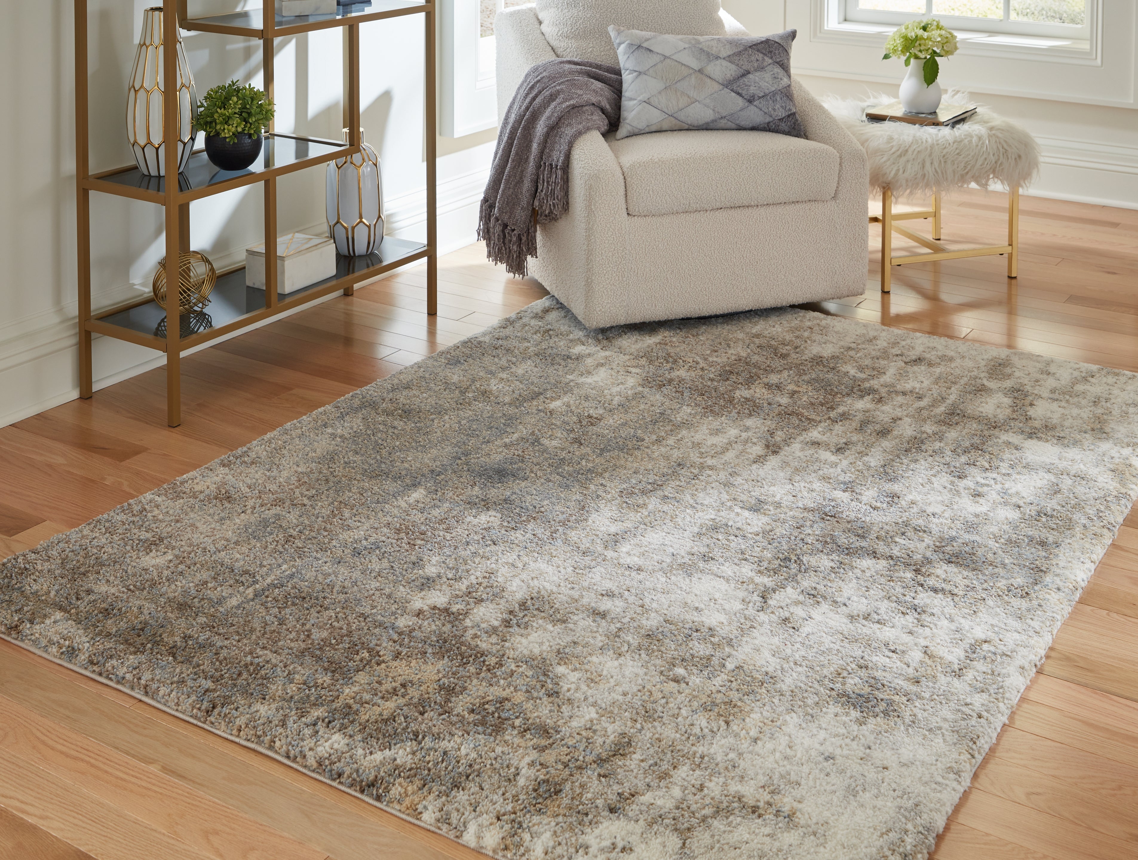Luxury Living Gallery - Ashley Furniture - Pearidge Rug - 5'3" x 7' Rug / Multi - R405352