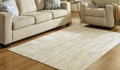 Luxury Living Gallery - Ashley Furniture - Ardenville Rug - 5' x 7'1" Washable Rug / Tan/Cream - R406212