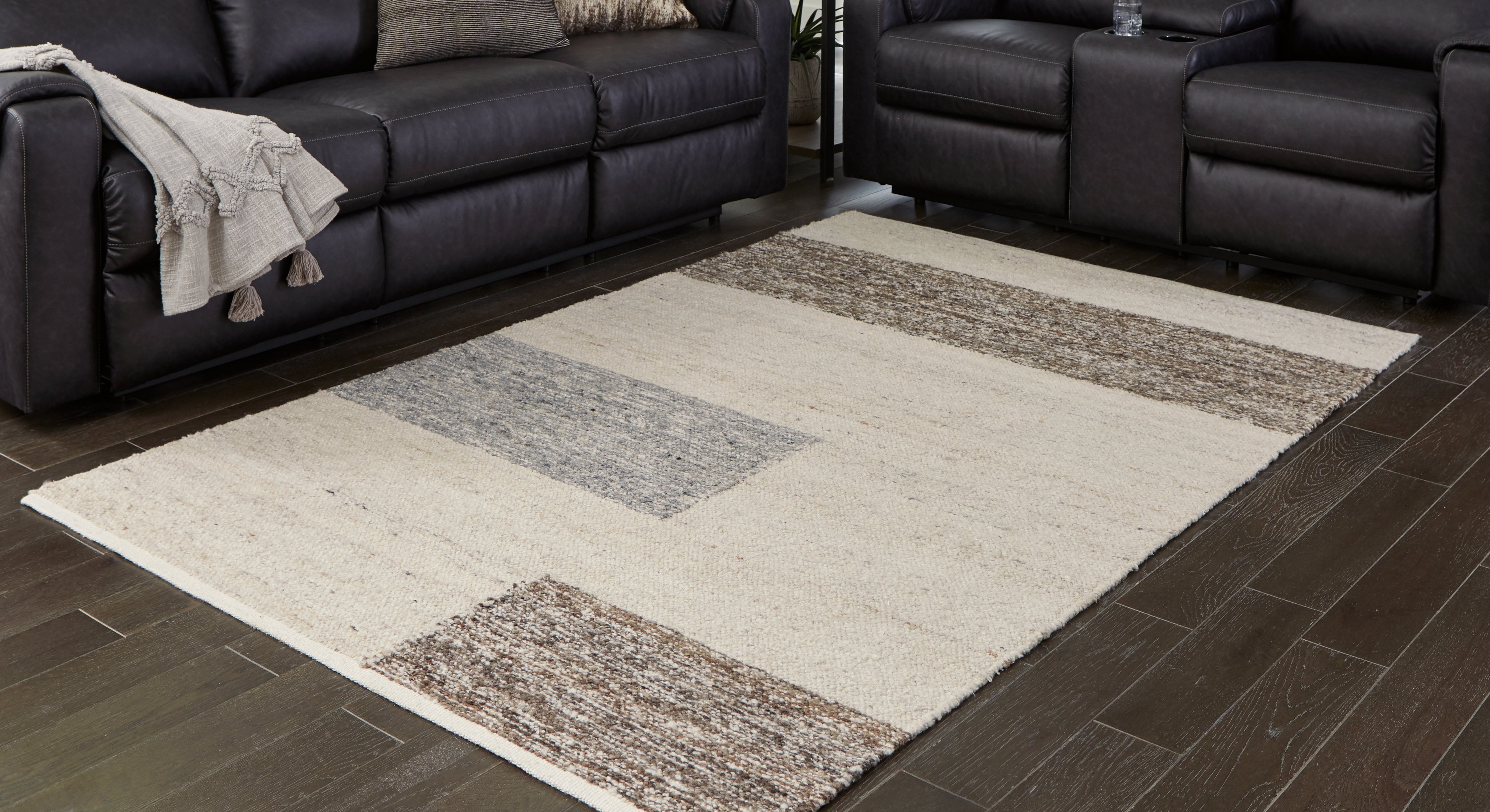 Luxury Living Gallery - Ashley Furniture - Barus Rug - 5' x 7' Rug / Beige/Brown/Gray - R406402