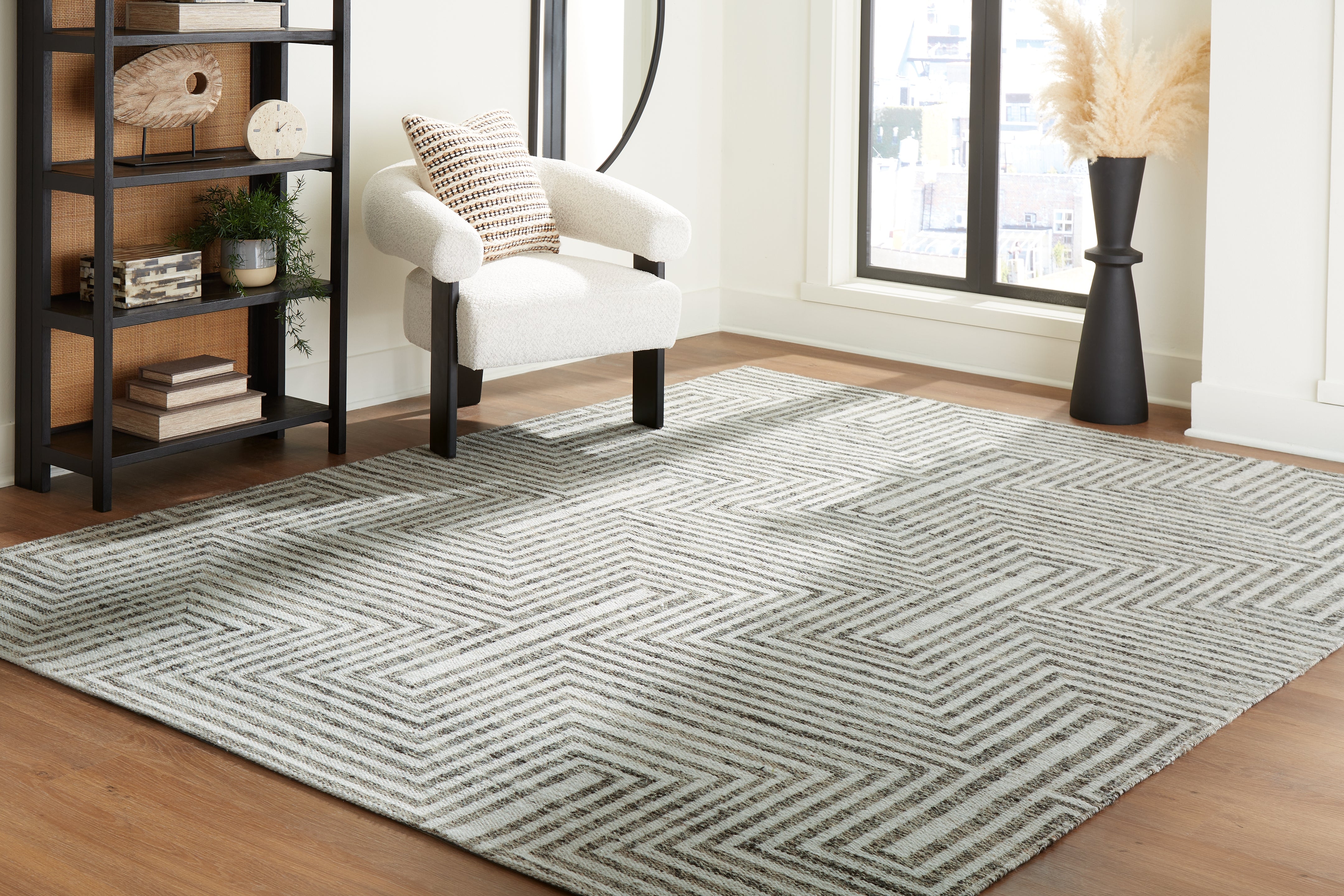 Luxury Living Gallery - Ashley Furniture - Jossen Rug - 8' x 10' Rug / Ivory/Gray - R406831