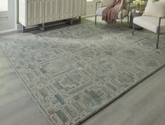 Luxury Living Gallery - Ashley Furniture - Jossland Rug - 5' x 7' Rug / Green/Ivory - R406912