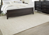 Luxury Living Gallery - Ashley Furniture - Varahill Rug - 5' x 7' Rug / Gray/Ivory - R406932