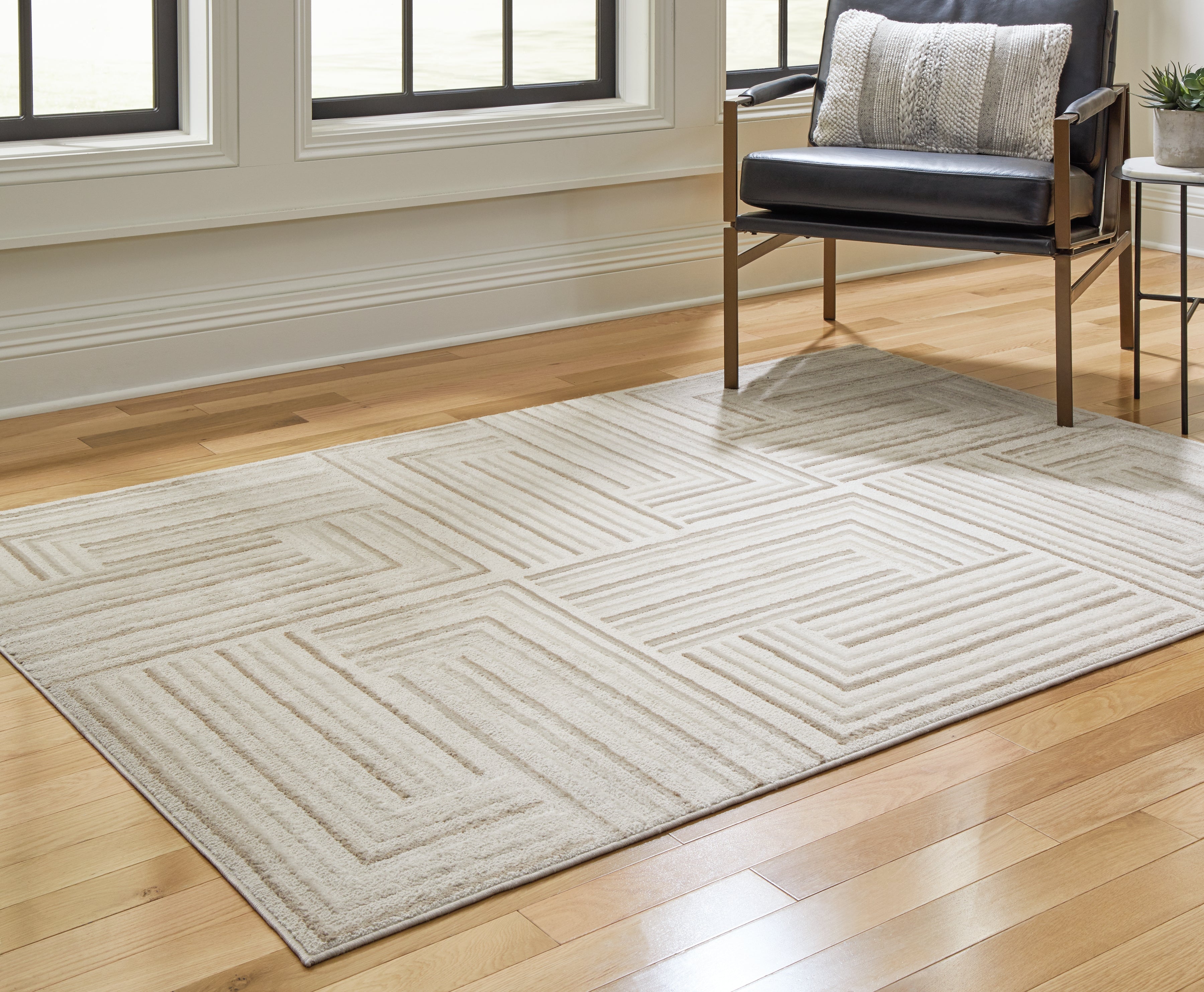 Luxury Living Gallery - Ashley Furniture - Darmondard Rug - 5' x 7' Rug / Cream/Taupe - R406942