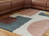 Luxury Living Gallery - Ashley Furniture - Flynnwick Rug - 5' x 7' Rug / Cream/Pink/Gray - R407182