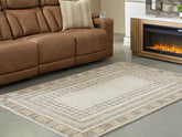 Luxury Living Gallery - Ashley Furniture - Idaman Rug - Medium Rug / Taupe/Brown - R407292