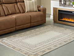 Luxury Living Gallery - Ashley Furniture - Idaman Rug - Medium Rug / Taupe/Brown - R407292