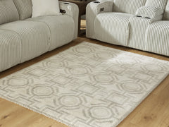 Luxury Living Gallery - Ashley Furniture - Maconville Rug - Medium Rug / Ivory/Gray - R407322