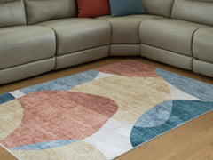 Luxury Living Gallery - Ashley Furniture - Chanleigh Rug - Washable 5' x 7' Area Rug / Multi - R407372