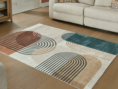 Luxury Living Gallery - Ashley Furniture - Farrendale Rug - Washable 5' x 7' Area Rug / Multi - R407382