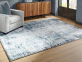 Luxury Living Gallery - Ashley Furniture - Arlenmont Rug - 5' x 7' Area Rug / Blue/White/Brown - R407482