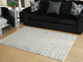 Luxury Living Gallery - Ashley Furniture - Turinwith Rug - 5'3" x 7' Area Rug / Ivory/Black - R407552