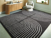 Luxury Living Gallery - Ashley Furniture - Eldonmore Rug - 5' x 7' Area Rug / Black/Ivory - R407572