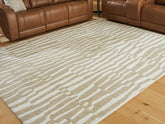 Luxury Living Gallery - Ashley Furniture - Corrbell Rug - 7'8" x 10' Area Rug / Beige/White - R407631