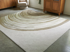 Luxury Living Gallery - Ashley Furniture - Rizwana Rug - 7'6" x 10' Area Rug / Ivory/Brown/Gray - R407761