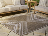 Luxury Living Gallery - Ashley Furniture - Dunsler Rug - 8' x 10' Rug / Brown/Cream - R900011