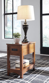 Luxury Living Gallery - Ashley Furniture - Breegin Chairside End Table - Chair Side End Table / Brown - T007-319