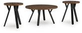 Luxury Living Gallery - Ashley Furniture - Elbrynn Table (Set of 3) - Occasional Table Set (3/CN) / Brown/Black - T153-13
