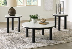 Luxury Living Gallery - Ashley Furniture - Xandrum Table (Set of 3) - Occasional Table Set (3/CN) / Black/White - T159-13