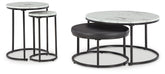 Luxury Living Gallery - Ashley Furniture - Jusmour Table (Set of 4) - Occasional Nesting TBL (4/CN) / Black/White - T161-14