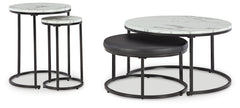 Luxury Living Gallery - Ashley Furniture - Jusmour Table (Set of 4) - Occasional Nesting TBL (4/CN) / Black/White - T161-14