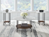 Luxury Living Gallery - Ashley Furniture - Wrenwich Table (Set of 3) - Occasional Table Set (3/CN) / Brown/Black/White - T167-13