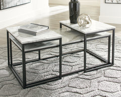 Luxury Living Gallery - Ashley Furniture - Donnesta Table (Set of 3) - Occasional Table Set (3/CN) / Gray/Black - T182-13