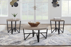 Luxury Living Gallery - Ashley Furniture - Deanlee Table (Set of 3) - Occasional Table Set (3/CN) / Grayish Brown/Black - T235-13